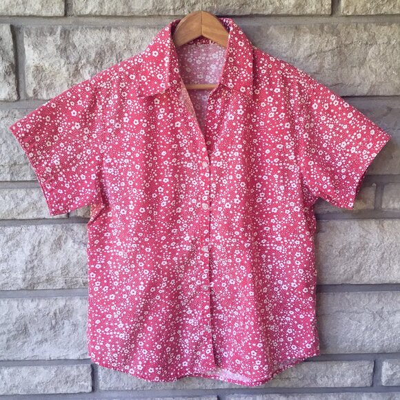 Vintage Country Calico Short Sleeve Button Down - Picture 2 of 4